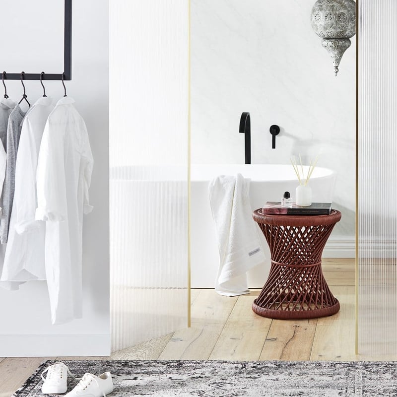 Bahama Rattan Rust Emmanuelle Round Side Table