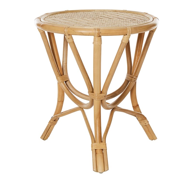 Bahama Rattan Honey Bedside Table Round 3 Leg