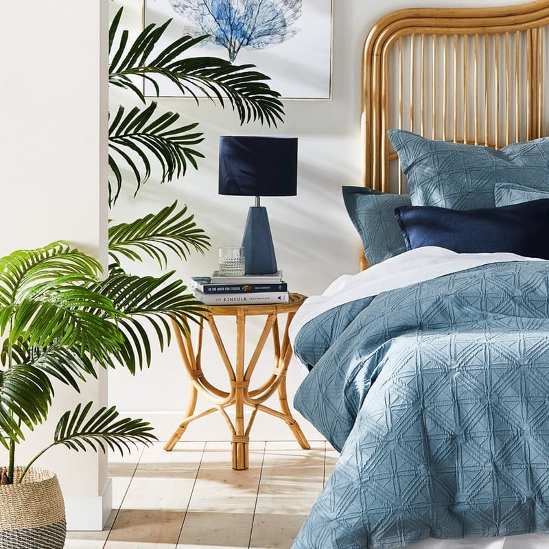 Bahama Rattan Honey Bedside Table Round 3 Leg