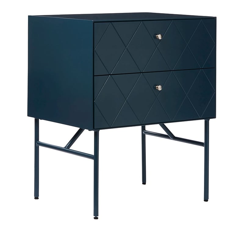 Modena 2 Drawer Teal Bedside Table 