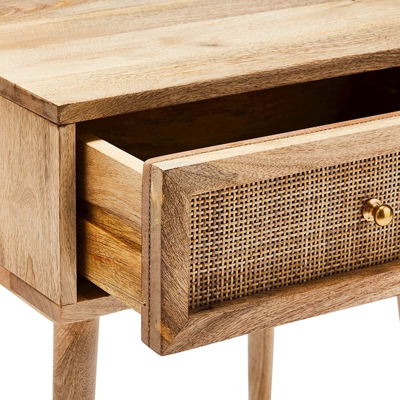 Anjuna Natural 1 Drawer Bedside Table