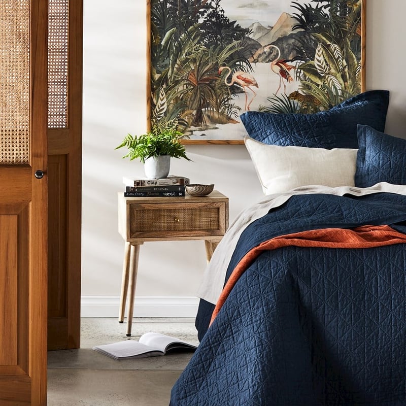 Anjuna Natural 1 Drawer Bedside Table