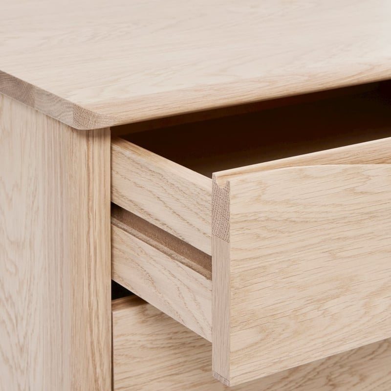 Adana European Collection Natural 2 Drawer Bedside Table
