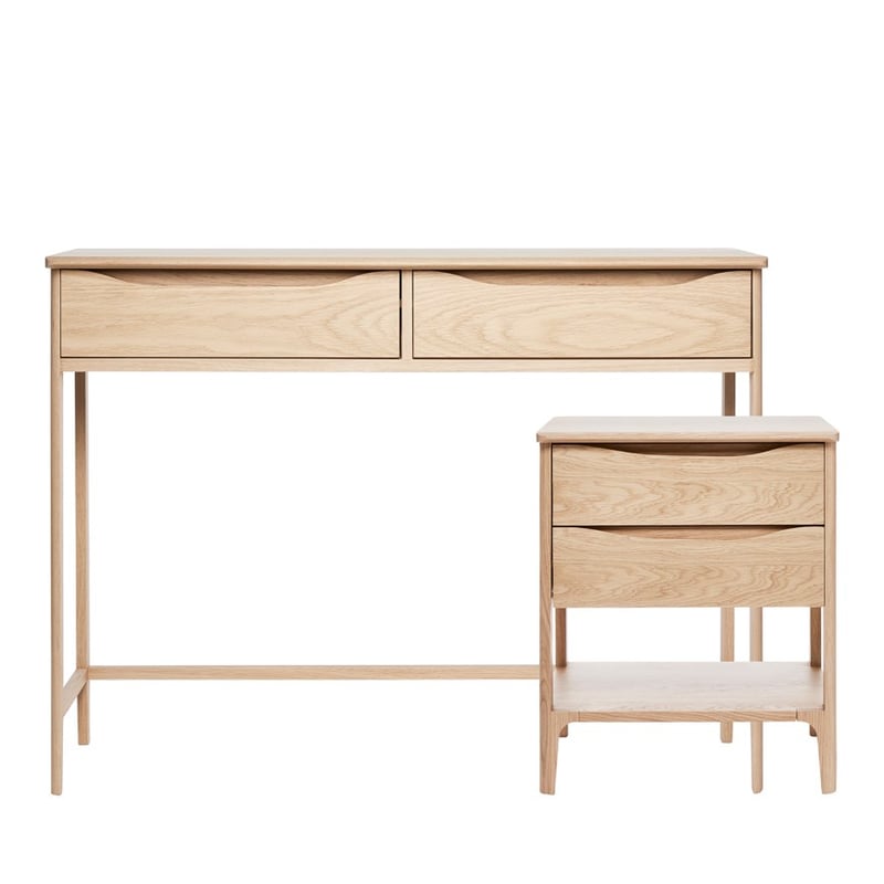 Adana European Collection Natural 2 Drawer Bedside Table