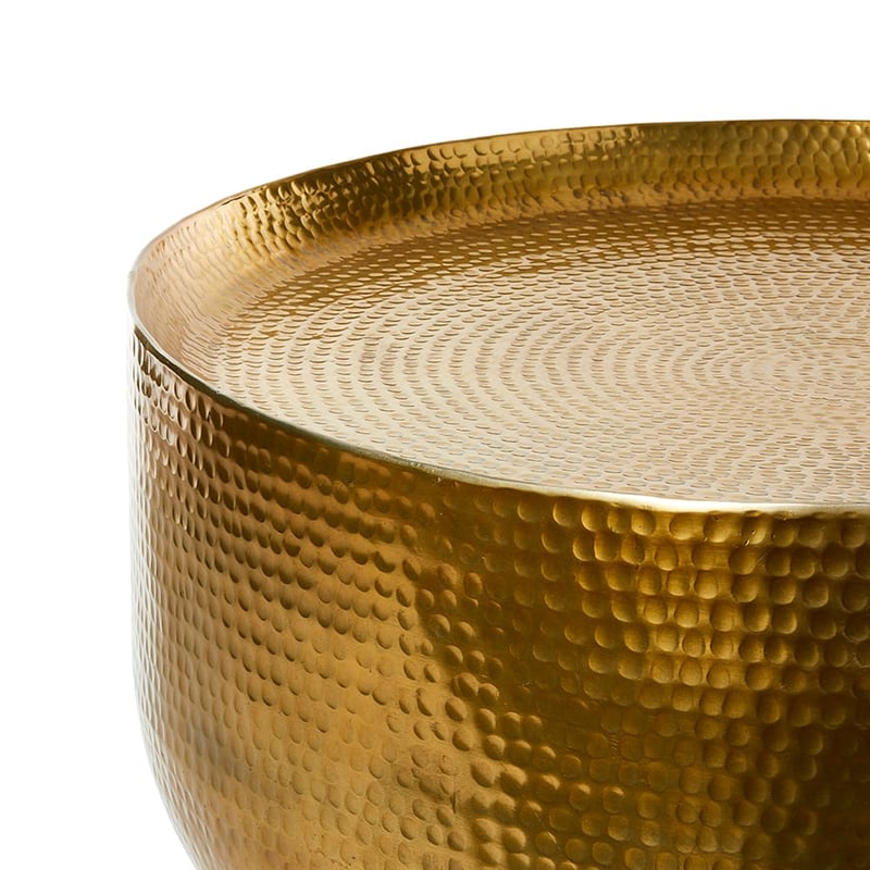 Cochin Beaten Metal Coffee Table Brass