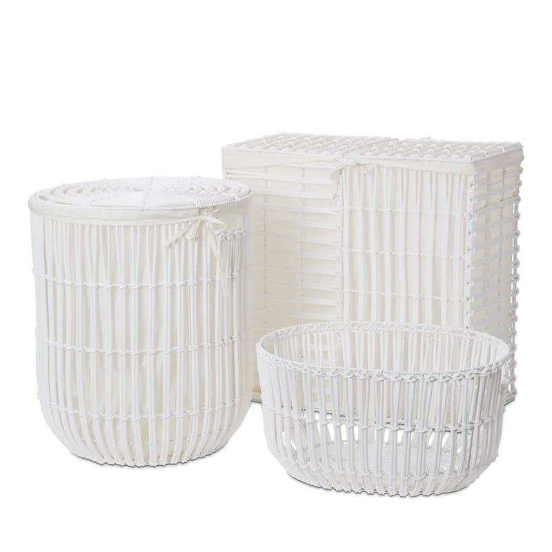 Echo White Laundry Basket