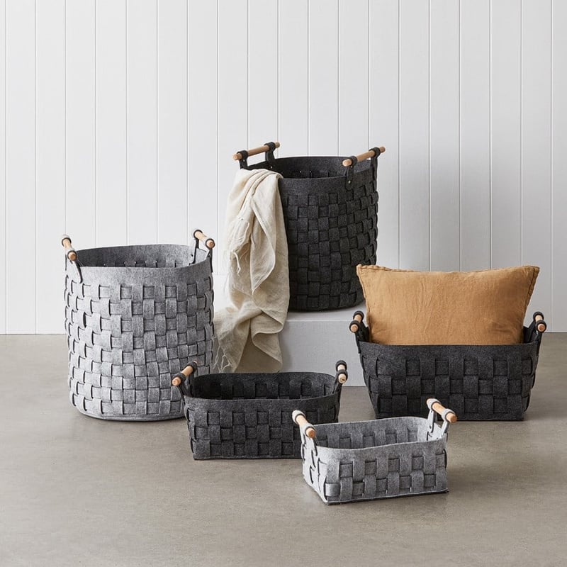 Quinn Dark Grey Basket
