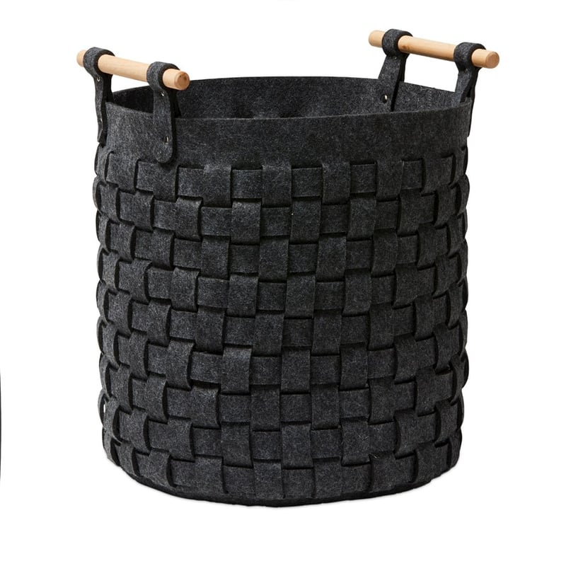 Quinn Dark Grey Laundry Basket