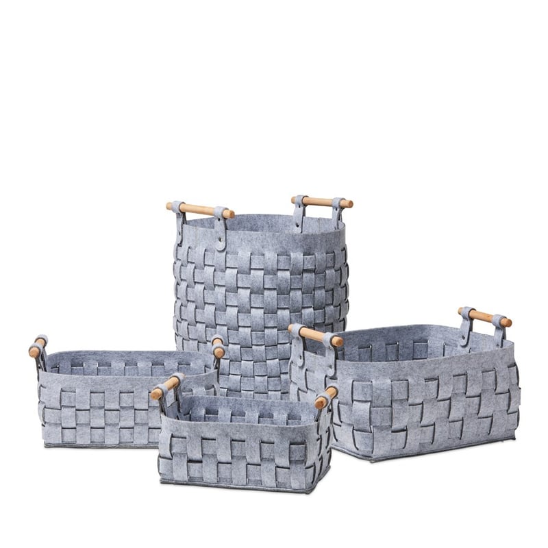 Quinn Light Grey Laundry Basket