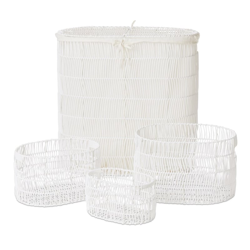White Barker Laundry Basket