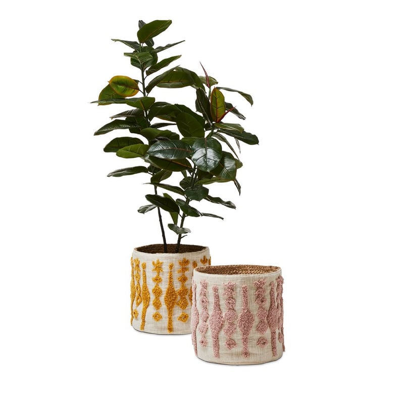 Red Earth Tufted Mustard Basket 