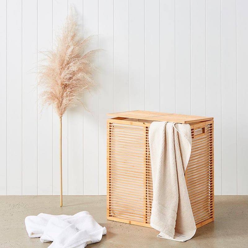 Floyd Bamboo Double Laundry Basket