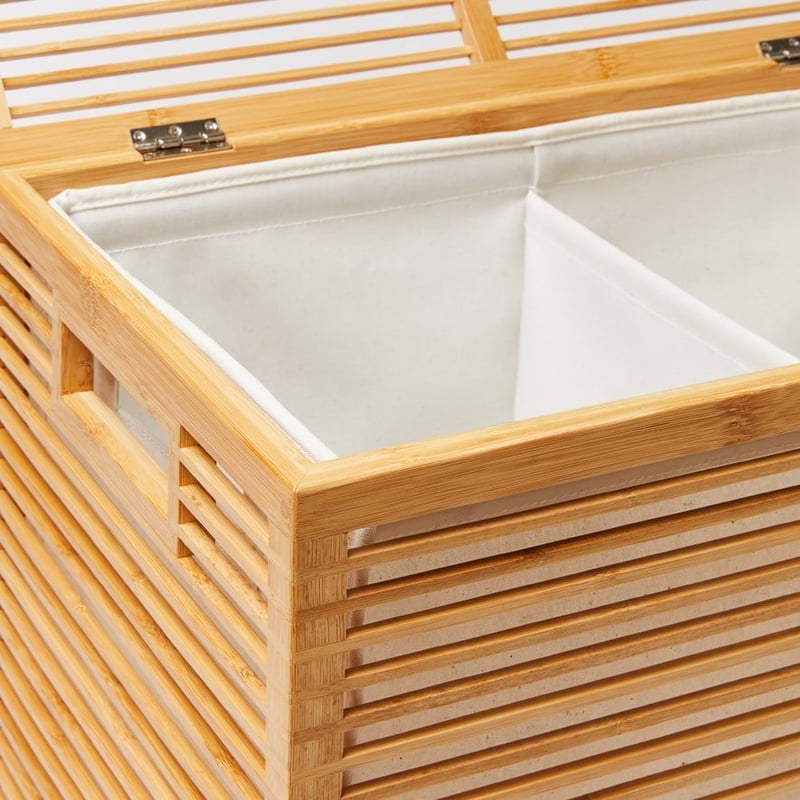 Floyd Bamboo Double Laundry Basket