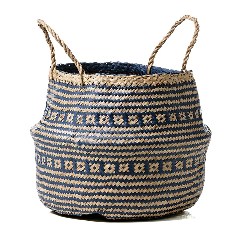 Aztec Collapsible Basket Blue