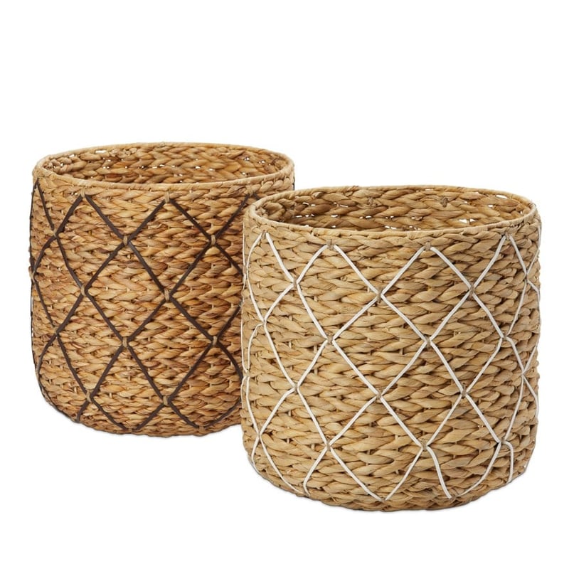 Lima Cross Natural & White Basket 