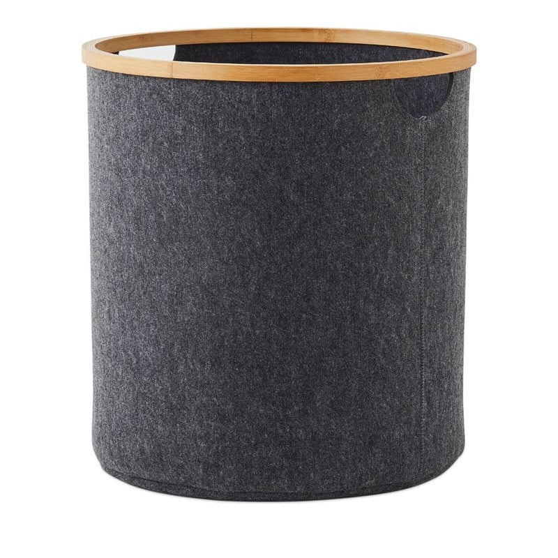 Felted Grey Laundry Basket