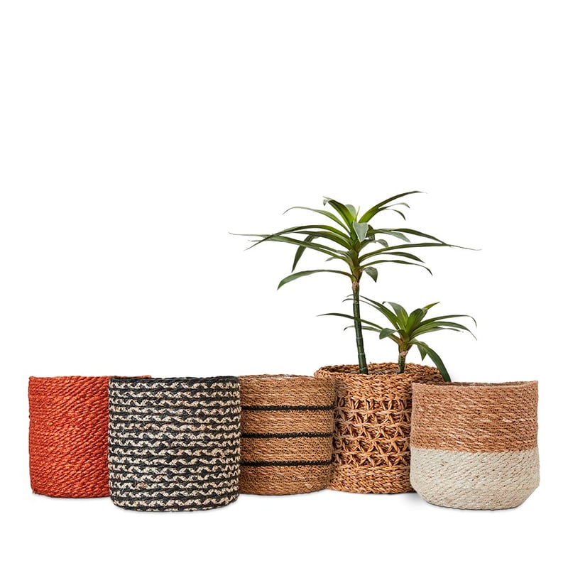 Sahara Tan & Black Stripe Basket 