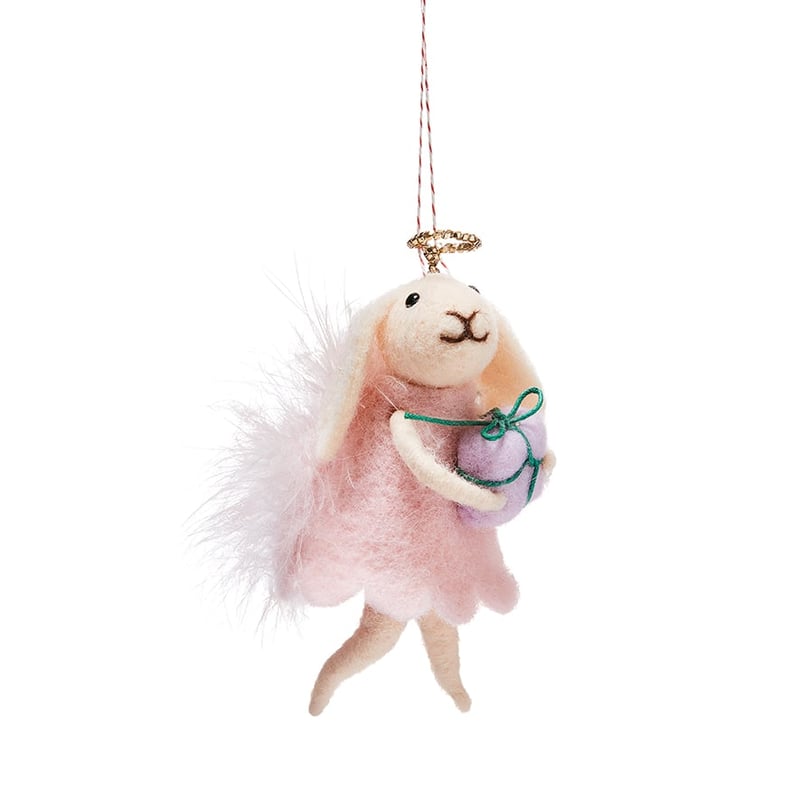 Kids Felt Bunny Angel Christmas Decoration