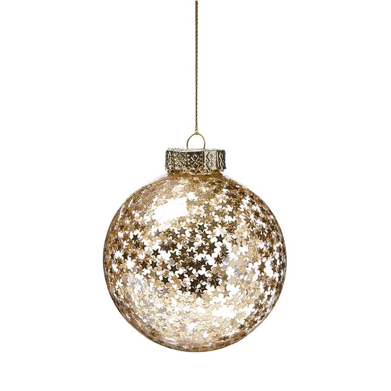 Glass Star Gold Bauble