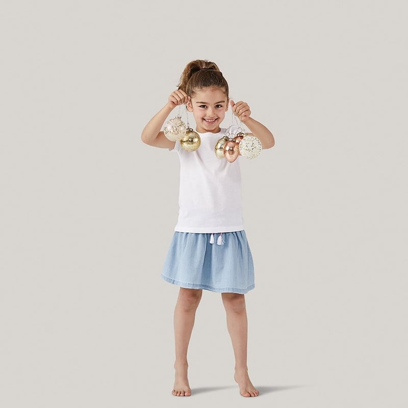 Glass Star White Bauble