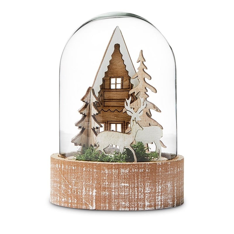 Laser Cut Reindeer House Dome Ornament 