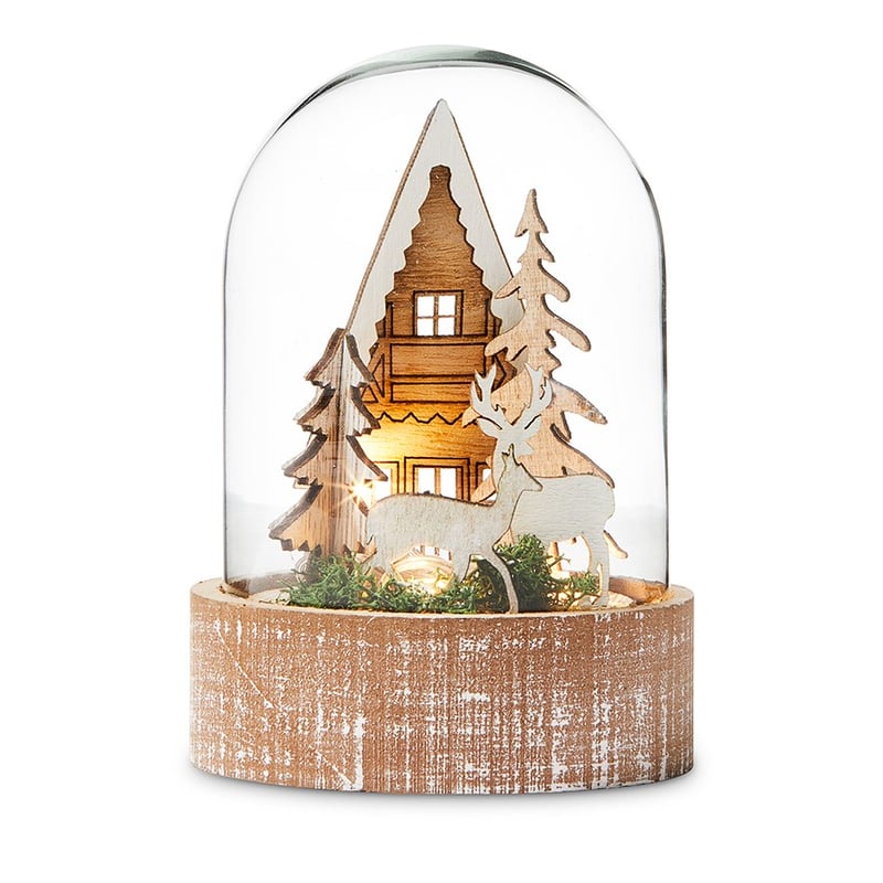 Laser Cut Reindeer House Dome Ornament 