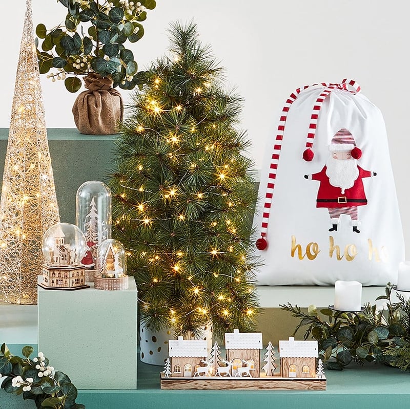 Christmas Large Green Burlap Tree
