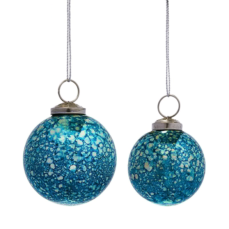 Splatter Turquoise Ball Bauble