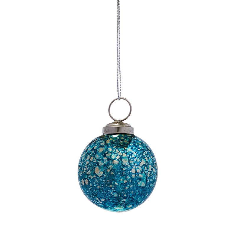 Splatter Turquoise Ball Bauble