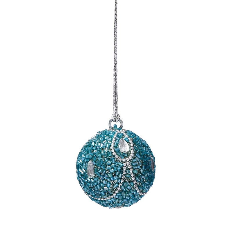 Beaded Turquoise Bauble 