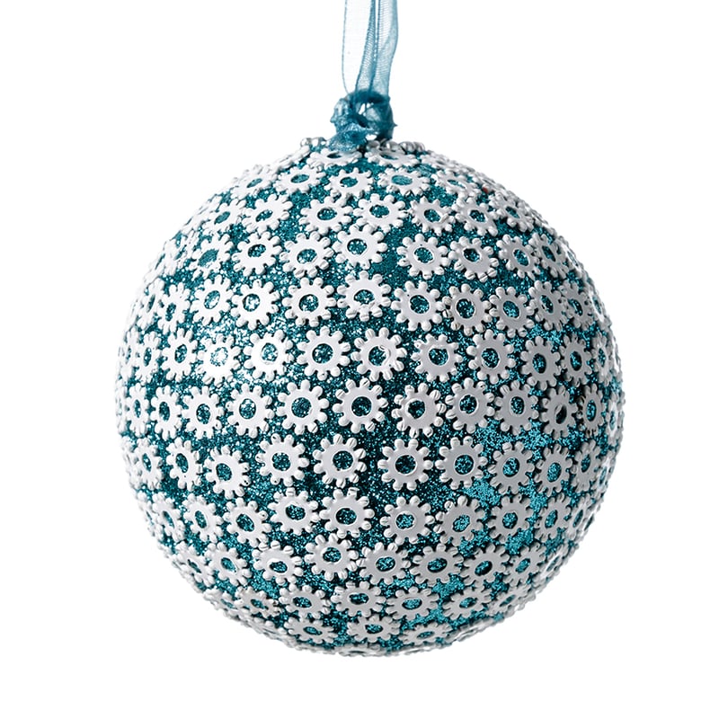 Daisy Large Aqua Bauble