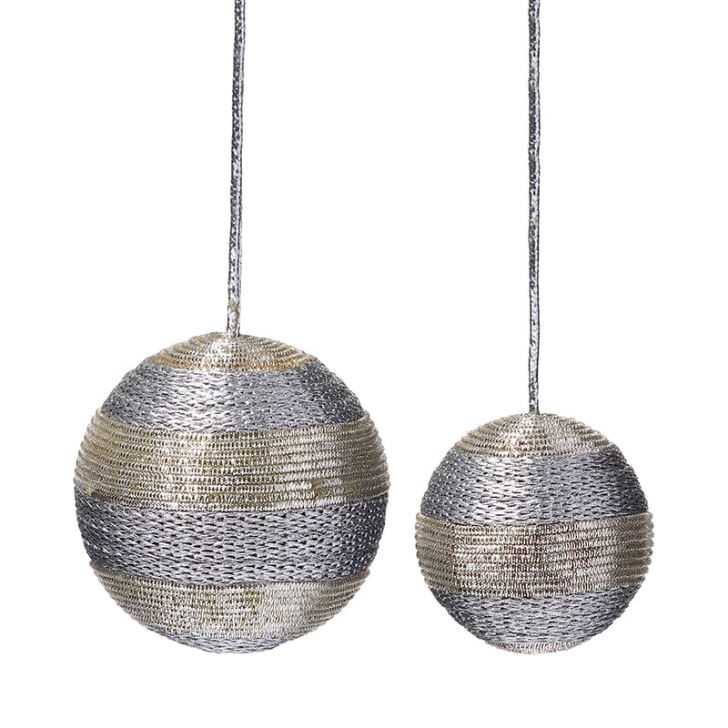 Tinsel Gold & Silver Bauble