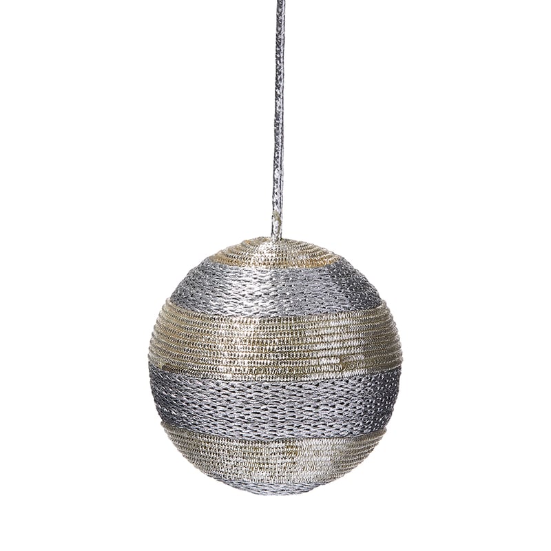 Tinsel Gold & Silver Bauble