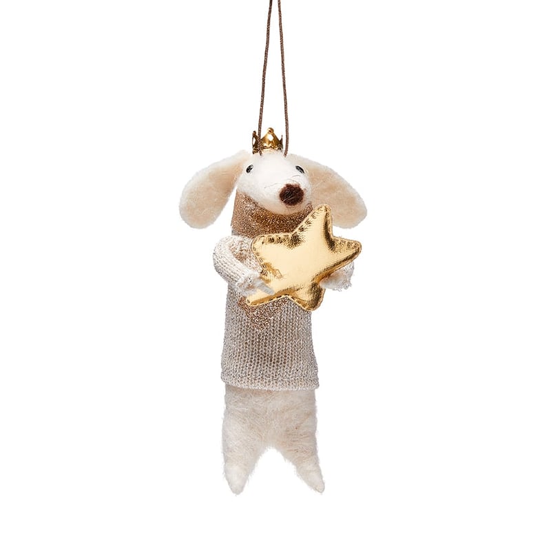 Wool Family Blush Dog Decoration