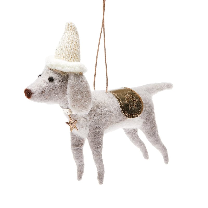 Wool Family Grey Dog Decoration