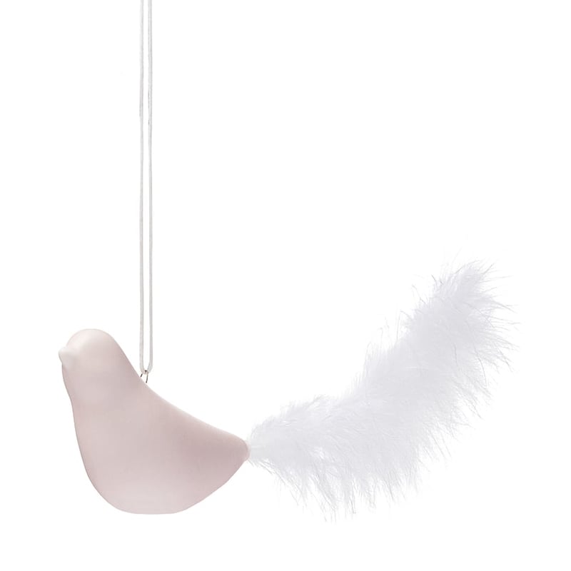 Hanging Feather Pink Bird Decoration