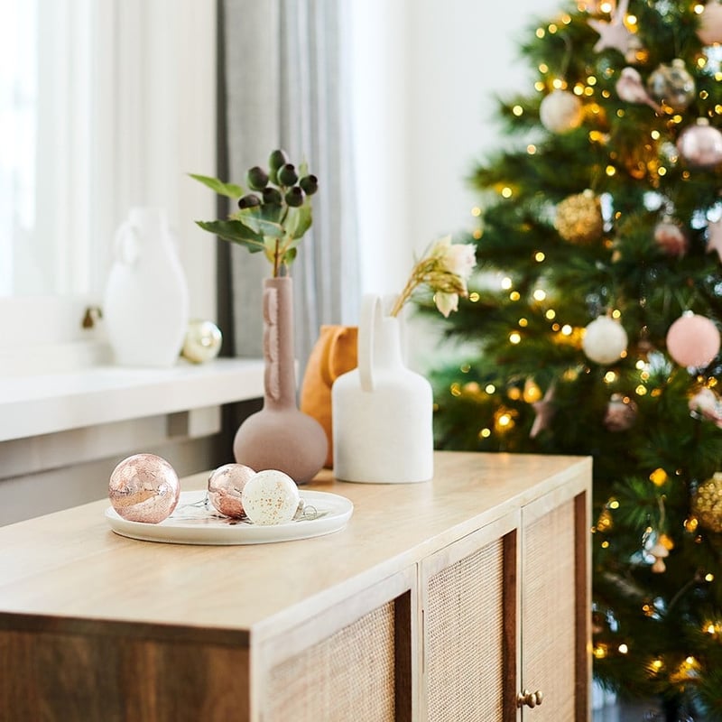 Gold Splatter White Bauble