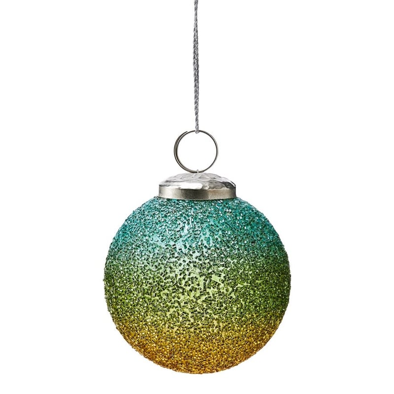 Carnival Aqua & Green & Gold Bauble