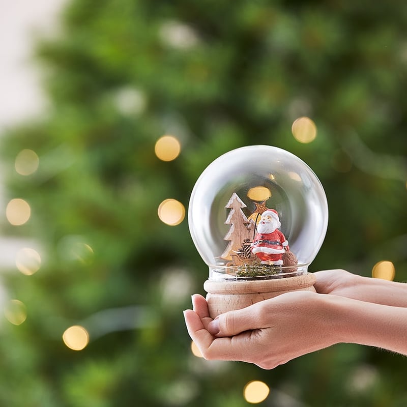 Festive Santa Dome Ornament