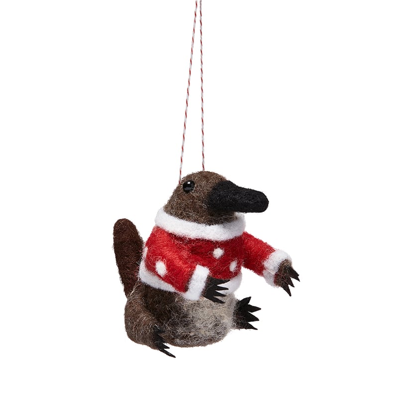 Platypus Brown Australiana Felted Friends Ornament