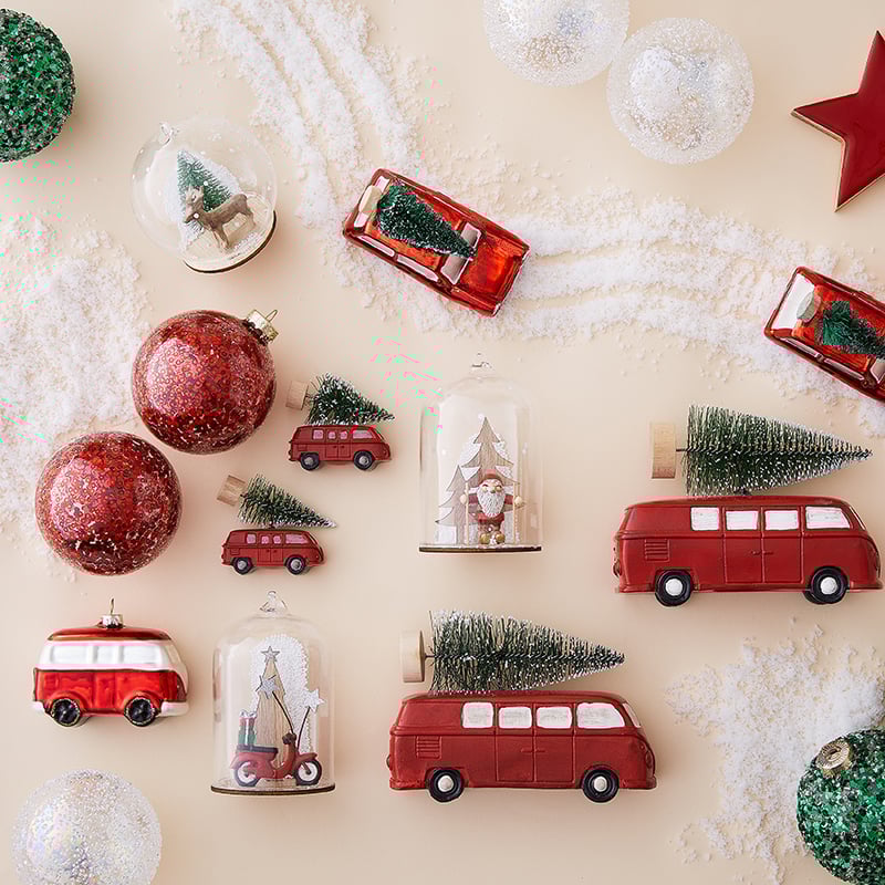 Antiqued Glass Red Combie Ornament