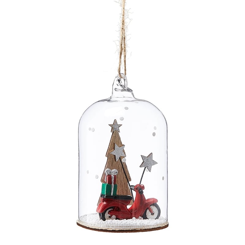 Dome Glass Vespa Cylinder Ornament
