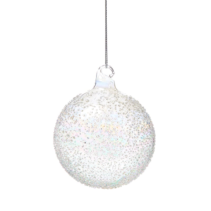 Rainbow Clear Glass Bauble