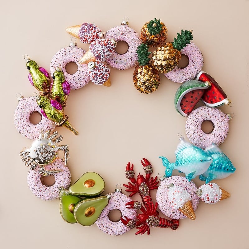 Vintage Blue Fish Glass Ornament