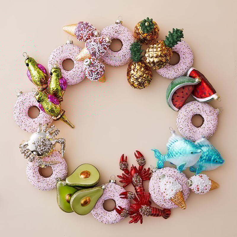 Vintage Red Lobster Glass Ornament