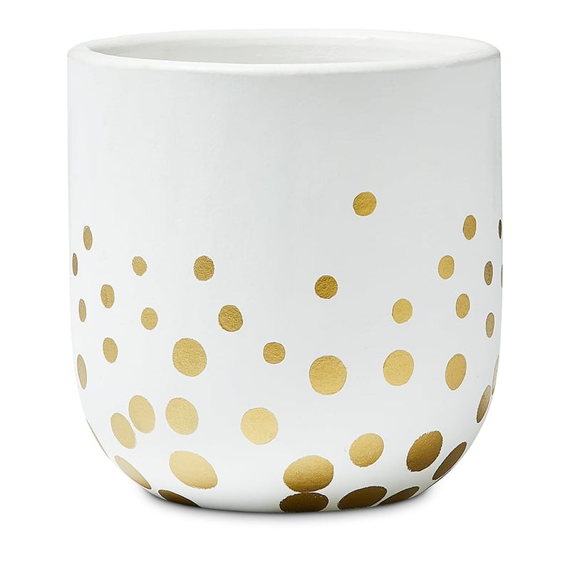 Christmas White & Gold Pot