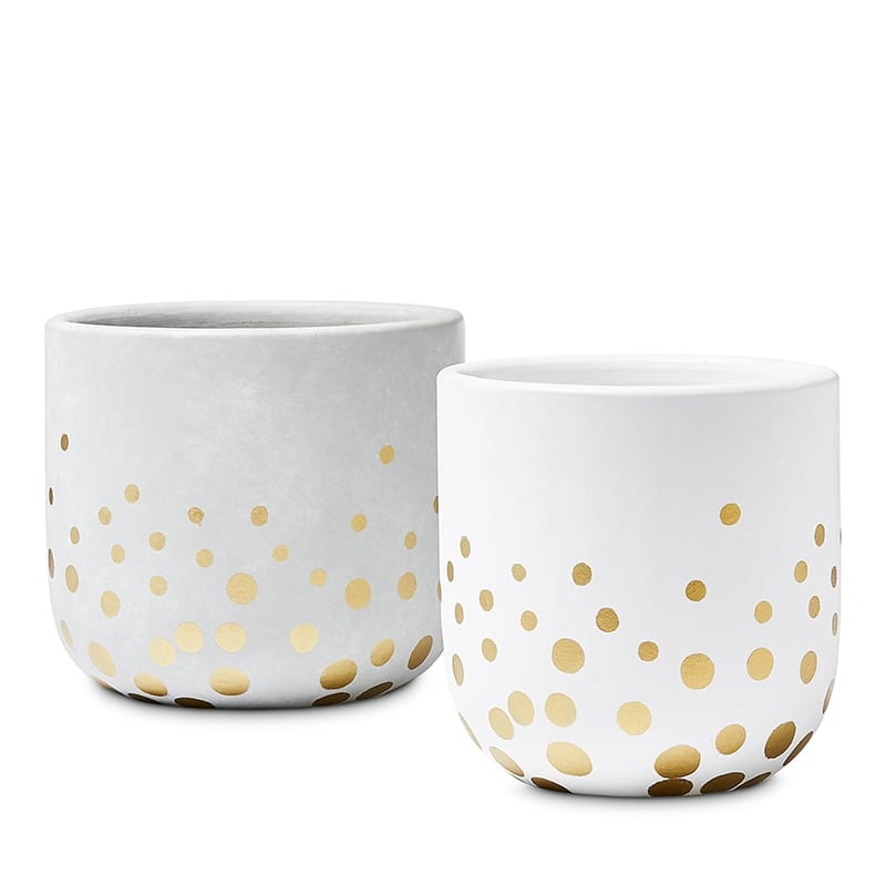 Christmas White & Gold Pot