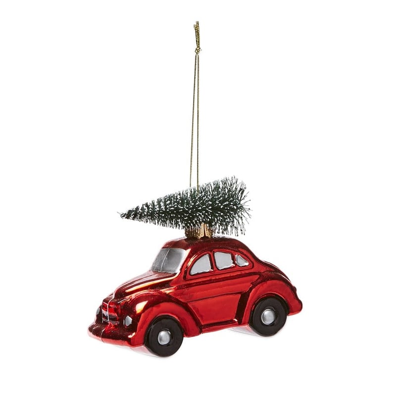 Red Beetle Vintage Glass Decoration