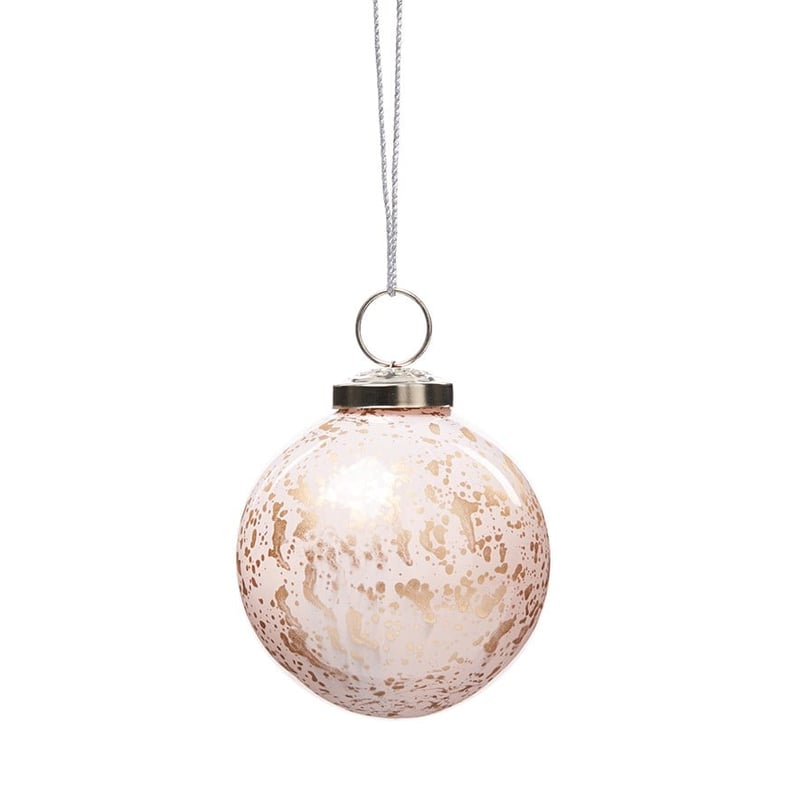 Gold Splatter Pink Bauble 