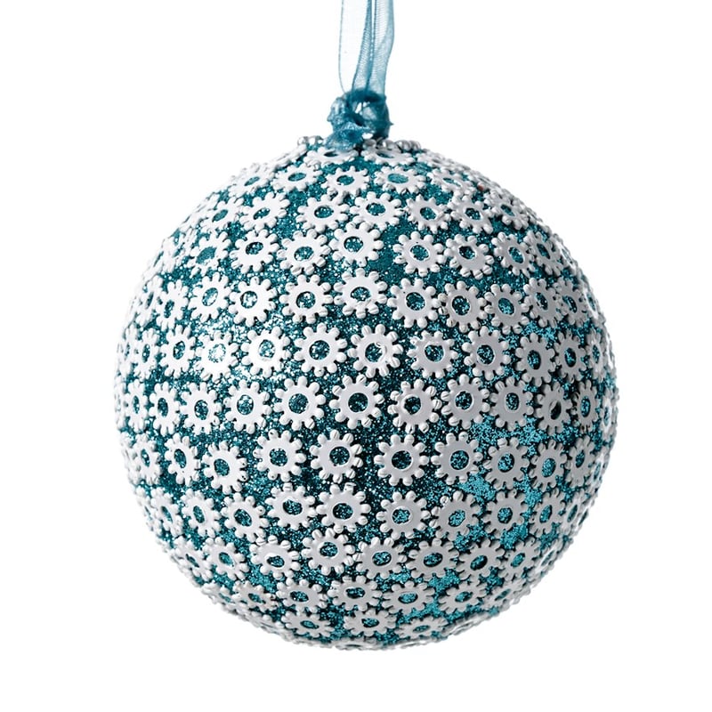 Daisy Aqua Bauble